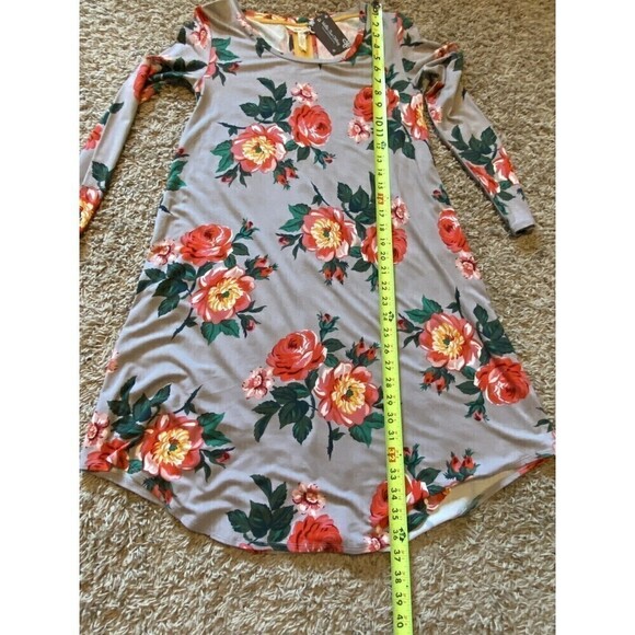 MATILDA JANE Say I'm a Dreamer Dress Womens Size XS Small Gray Floral NEW - Picture 7 of 8